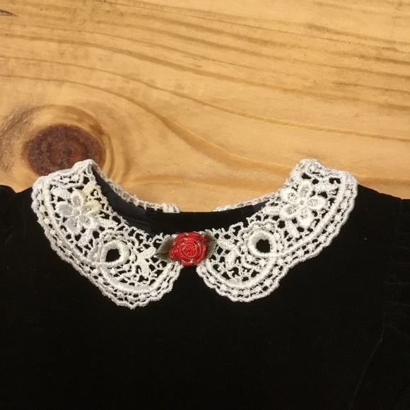 Pretty Baby Christmas Dress Bloomer & Shoes Lovely Lace Collar Y2K Vintage NB - Picture 4 of 7